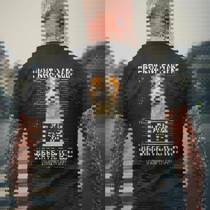 パーソナルストーカー犬ジャックラッセルテリア私はあなたに従います Jack Russell Terrier Dog 長袖tシャツ メンズTシャツ バックプリント 高齢者への贈り物