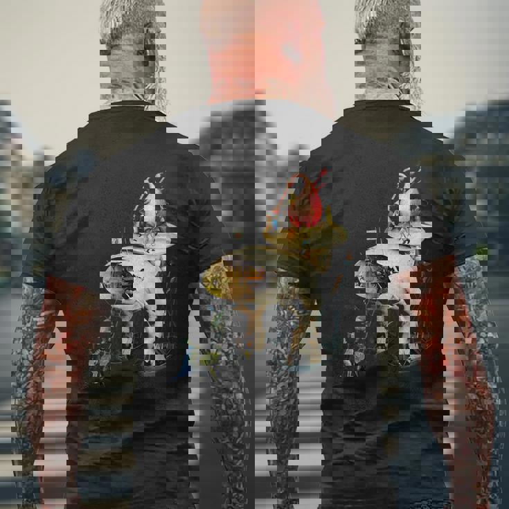 ヒエロニムス ボッシュ ディテール 地上の喜びの庭 メンズTシャツ バックプリント 高齢者への贈り物