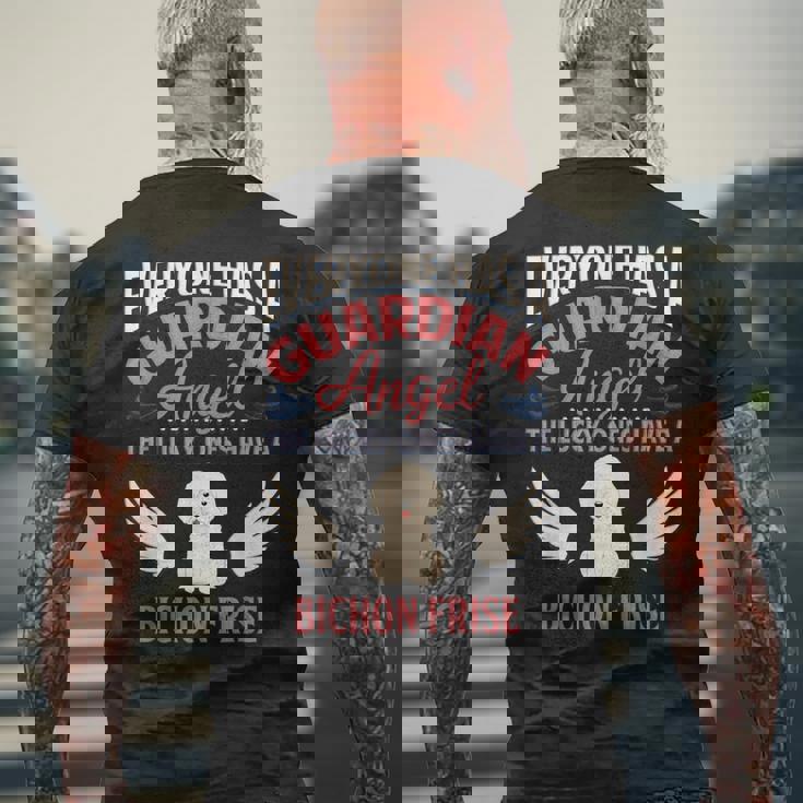 ビションフリーゼ エンジェル メンズTシャツ バックプリント 高齢者への贈り物