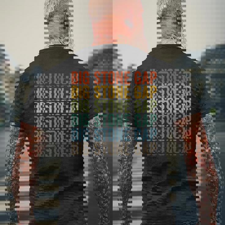 ビッグストーンギャップシティレトロ メンズTシャツ バックプリント 高齢者への贈り物