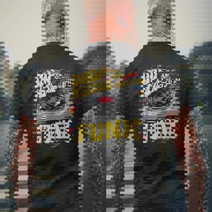 ビニールファンキー音楽愛好家 面白いファンクコスチューム メンズTシャツ バックプリント 高齢者への贈り物