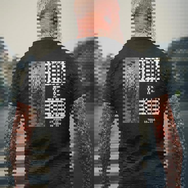 ビリー・ザ・キッド 1859-1881ウィリアム・H・ボニー、ヘンリー・マッカーティ メンズTシャツ バックプリント 高齢者への贈り物