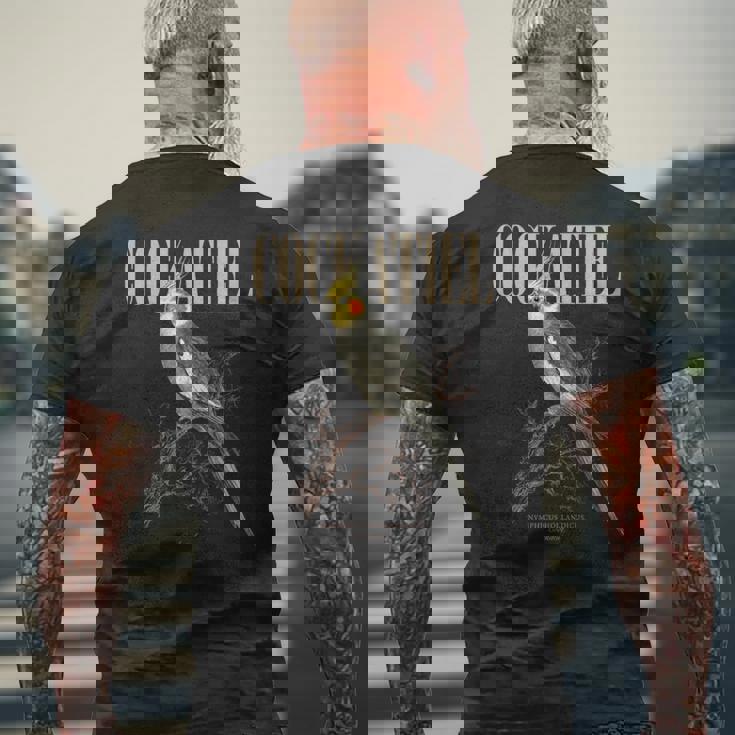 ビンテージ オカメインコ バードウォッチング アート 自然 愛 鳥 長袖tシャツ メンズTシャツ バックプリント 高齢者への贈り物