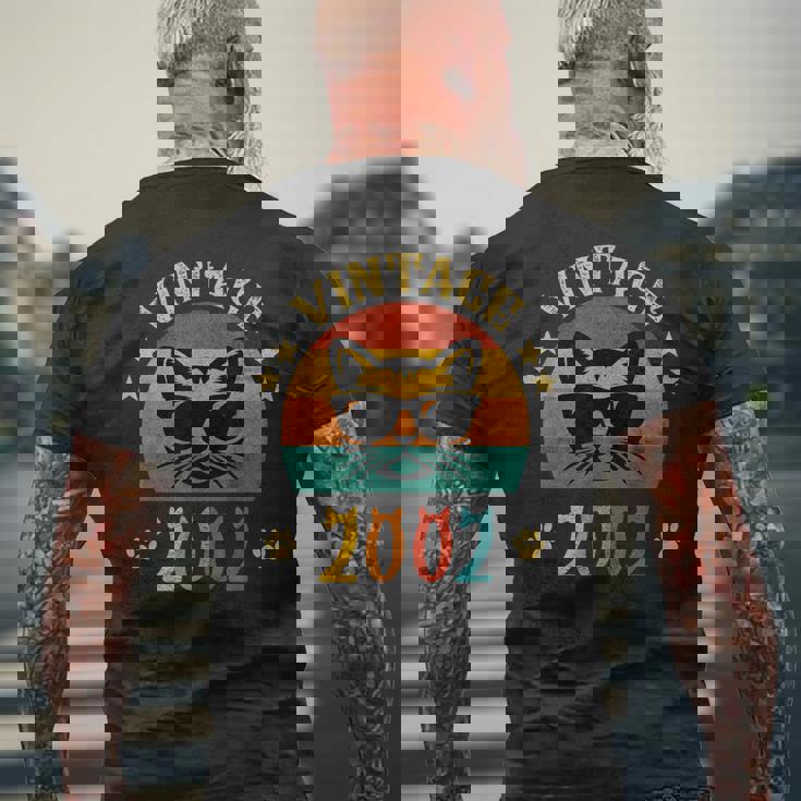 ビンテージファニーキャットシャツ 誕生日プレゼント 2002 メンズ レディース 23歳 メンズTシャツ バックプリント 高齢者への贈り物