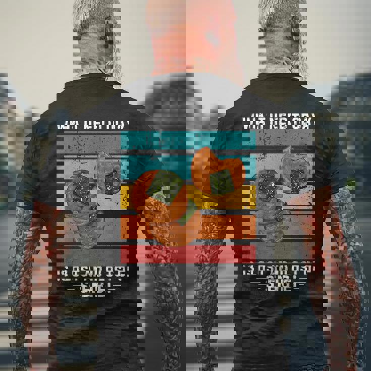 ビンテージ今日必要なのはたくさんのおせんべい メンズTシャツ バックプリント 高齢者への贈り物