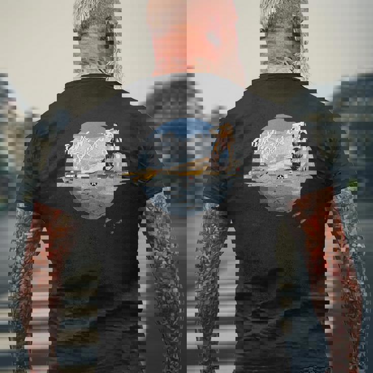 ピンアップww2 B-17爆弾空軍ヴィンテージ メンズTシャツ バックプリント 高齢者への贈り物