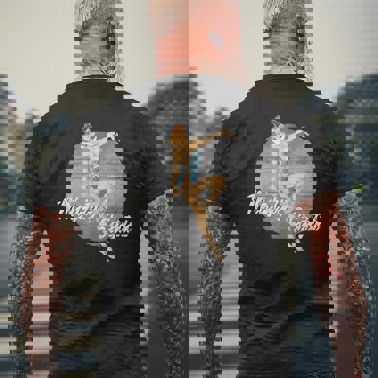 ピンナップガールww2「マイティエイツ」レトロヴィンテージ メンズTシャツ バックプリント 高齢者への贈り物