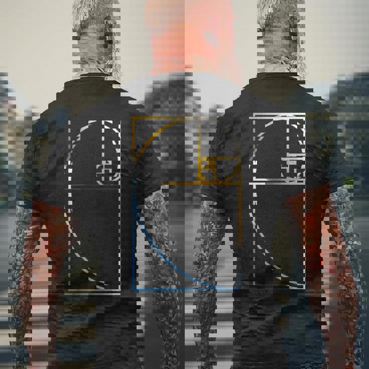 フィボナッチ黄金比幾何学数学tシャツ 長袖tシャツ メンズTシャツ バックプリント 高齢者への贈り物