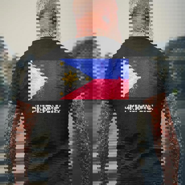 フィリピン国旗tシャツ メンズTシャツ バックプリント 高齢者への贈り物