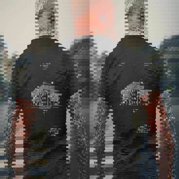 フランク・ロイド特許tシャツ ユニークなtシャツ メンズTシャツ バックプリント 高齢者への贈り物