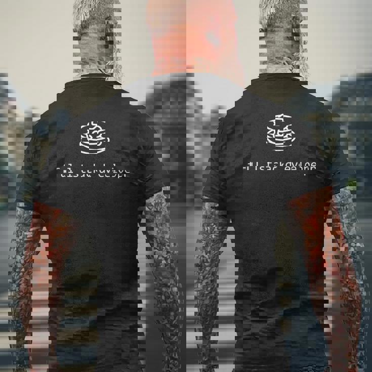 フルスタックの開発プログラマー 長袖tシャツ メンズTシャツ バックプリント 高齢者への贈り物