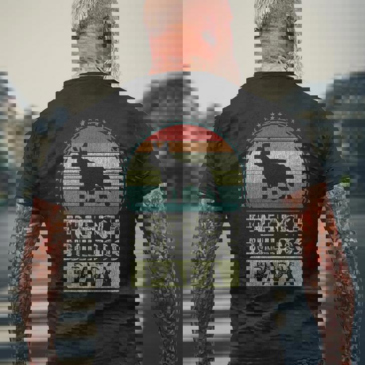 フレンチ・ブルドッグ・パパ 父の日 メンズTシャツ バックプリント 高齢者への贈り物