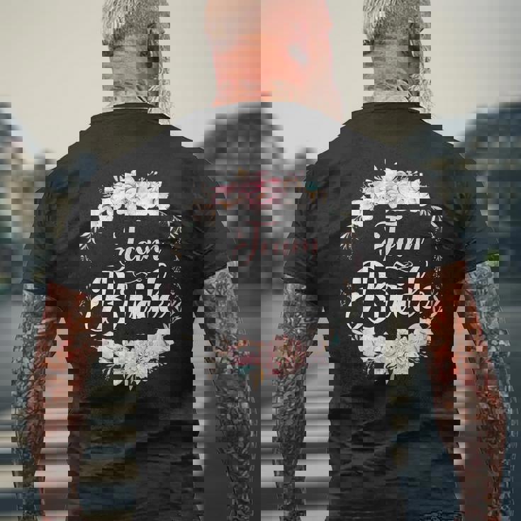 ブライドメイド シャツ チーム ブライド ブライド スクワッド バチェロレット メンズTシャツ バックプリント 高齢者への贈り物