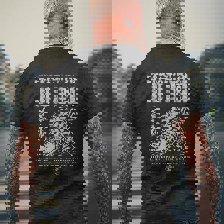 ブラジリアン柔術 格闘技 メンズTシャツ バックプリント 高齢者への贈り物