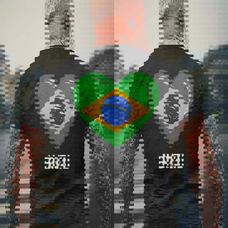 ブラジル国旗シャツ メンズTシャツ バックプリント 高齢者への贈り物