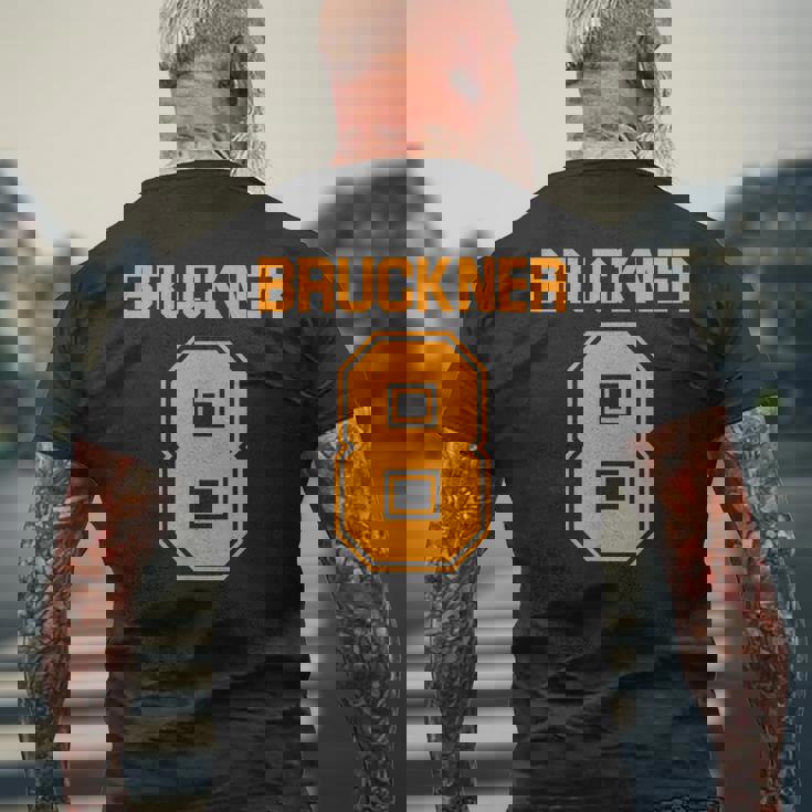 ブルックナー第8交響曲面白いスポーツ Bruckner 8 メンズTシャツ バックプリント 高齢者への贈り物