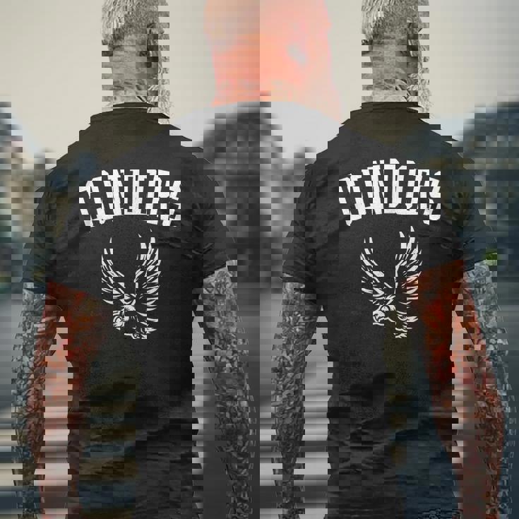 プレイヤーとファンのためのコンドルマスコット メンズTシャツ バックプリント 高齢者への贈り物