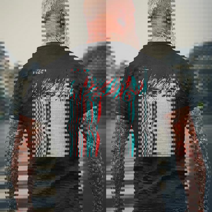 ベーパーウェーブ美的アニメ少女レトロ原宿aporwave メンズTシャツ バックプリント 高齢者への贈り物