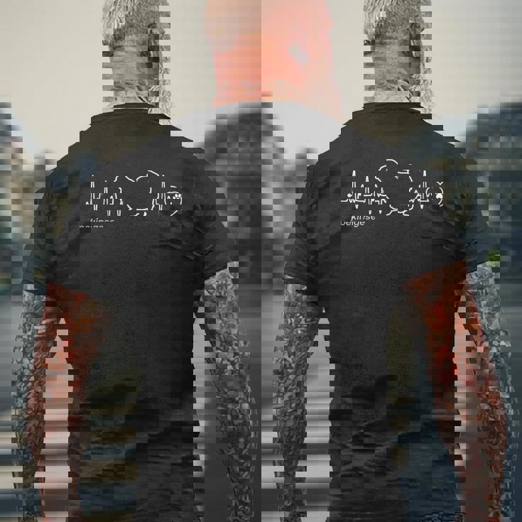 ペキニーズ ハートビート ペキニーズ メンズTシャツ バックプリント 高齢者への贈り物