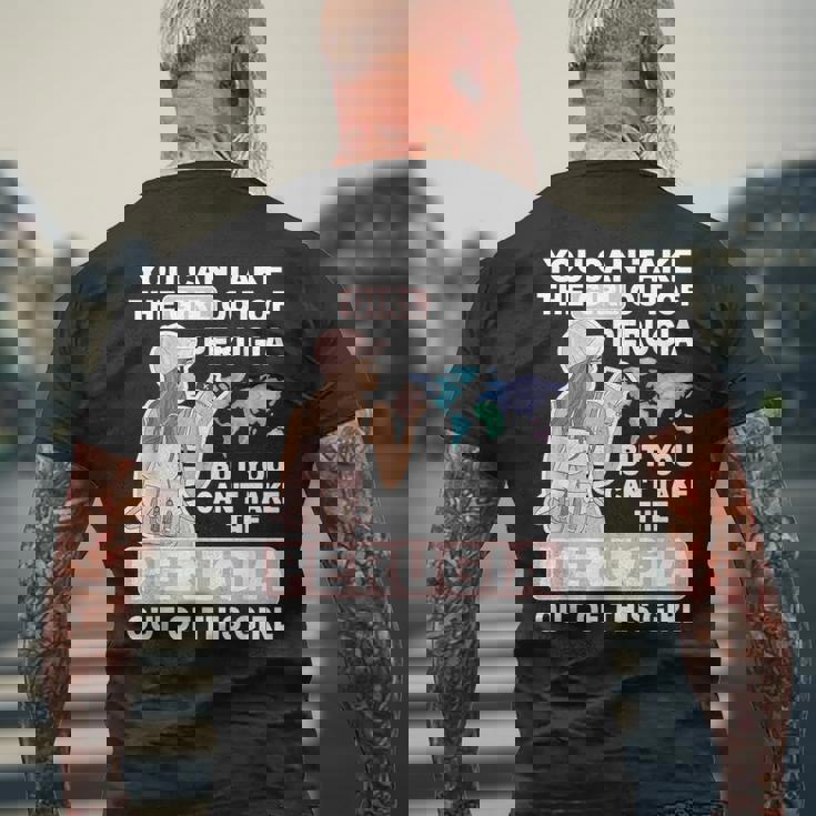 ペルージャシティのクールな少女 誇り高きペルージャガール メンズTシャツ バックプリント 高齢者への贈り物