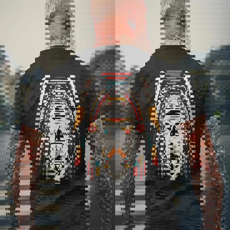 ホピ族アート シャーマン ネイティブ南西アメリカ インディアン スタイル 長袖tシャツ メンズTシャツ バックプリント 高齢者への贈り物