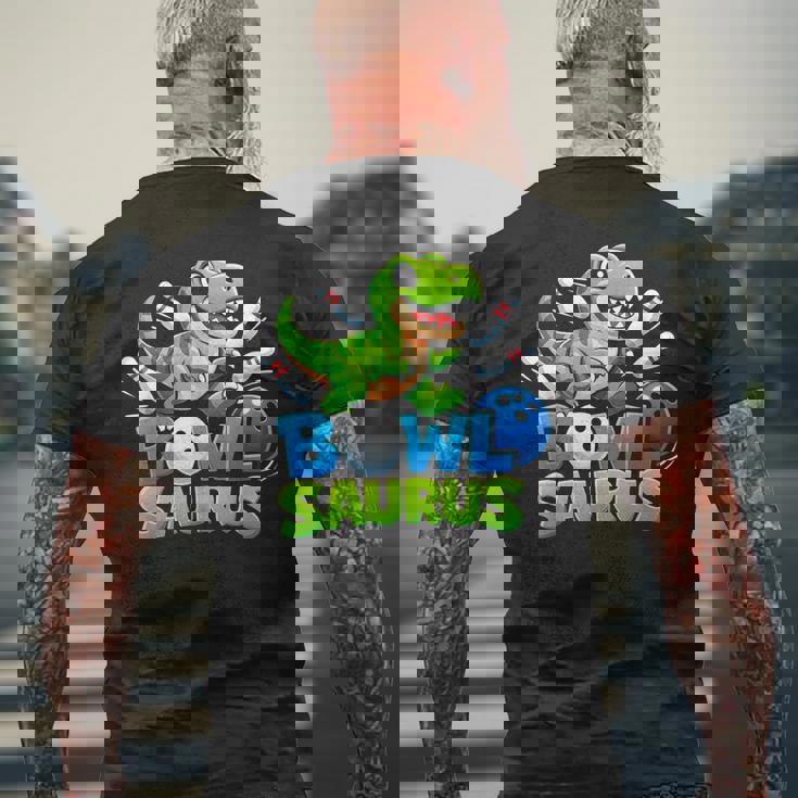 ボウリング 恐竜 Tレックス キュート グラフィック キッズ 幼児 男の子 ボウラー メンズTシャツ バックプリント 高齢者への贈り物