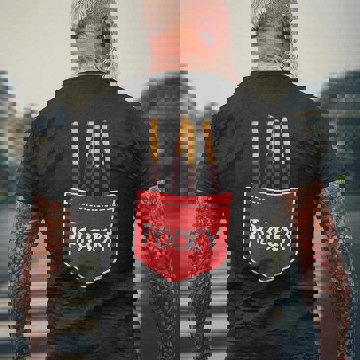 ポッキーポケット チョコレート ジャパン デザート 楽しいギフト メンズTシャツ バックプリント 高齢者への贈り物