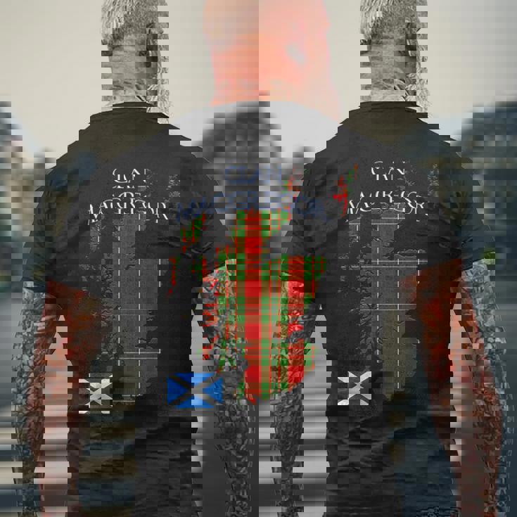 マクレガー スコットランド タータン スコットランド メンズTシャツ バックプリント 高齢者への贈り物