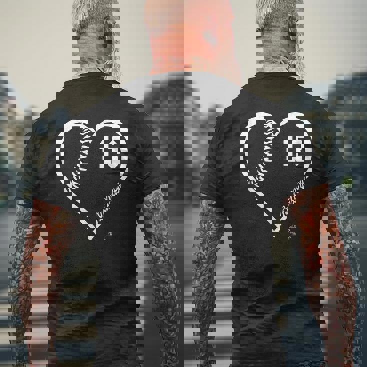 マックスマンシー選手ハート数ゲームデー メンズTシャツ バックプリント 高齢者への贈り物