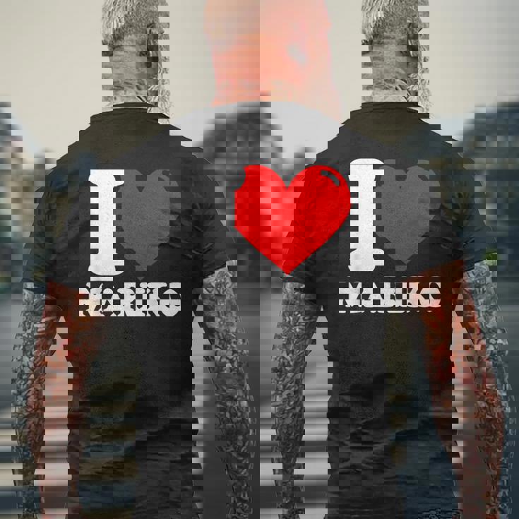 マリコという名前が大好きです メンズTシャツ バックプリント 高齢者への贈り物