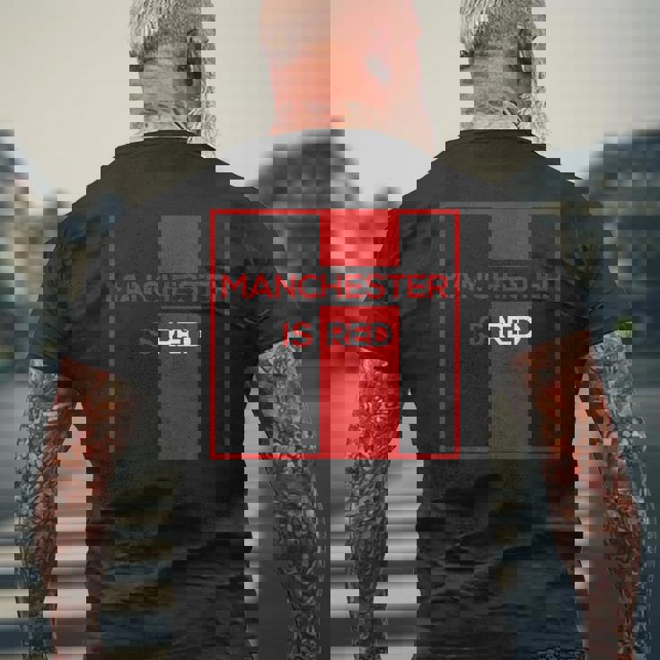 マンチェスター・イズ・レッド・ファニー・ユナイテッド・フットボール・サポーター メンズTシャツ バックプリント 高齢者への贈り物