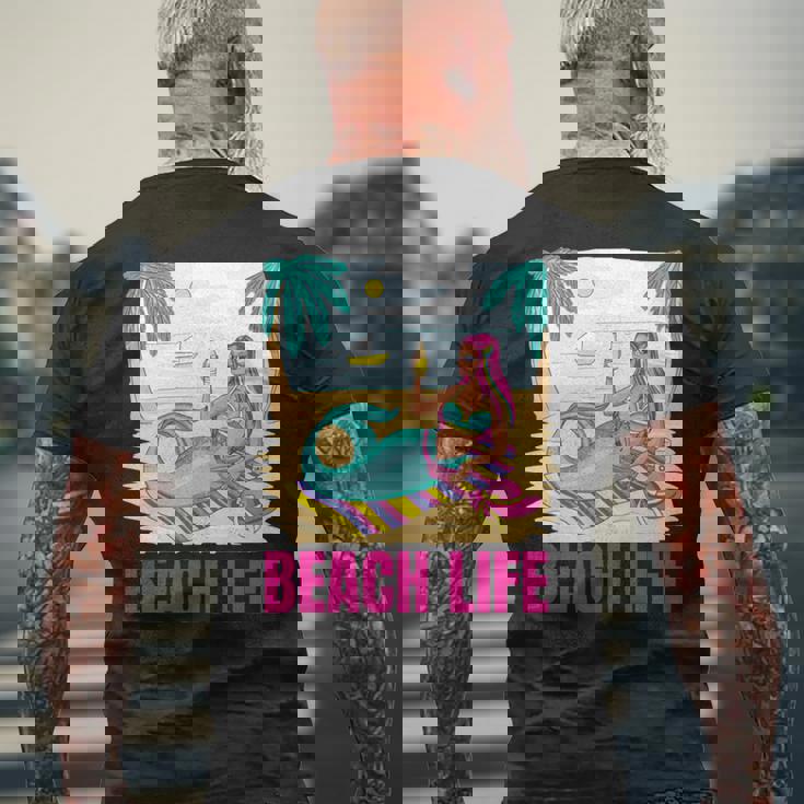 マーメイドビーチライフ 長袖tシャツ メンズTシャツ バックプリント 高齢者への贈り物