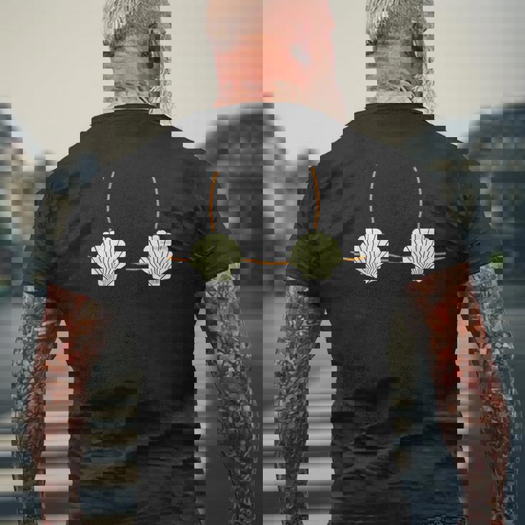 マーメイド貝殻ビキニトップ 面白い メンズTシャツ バックプリント 高齢者への贈り物