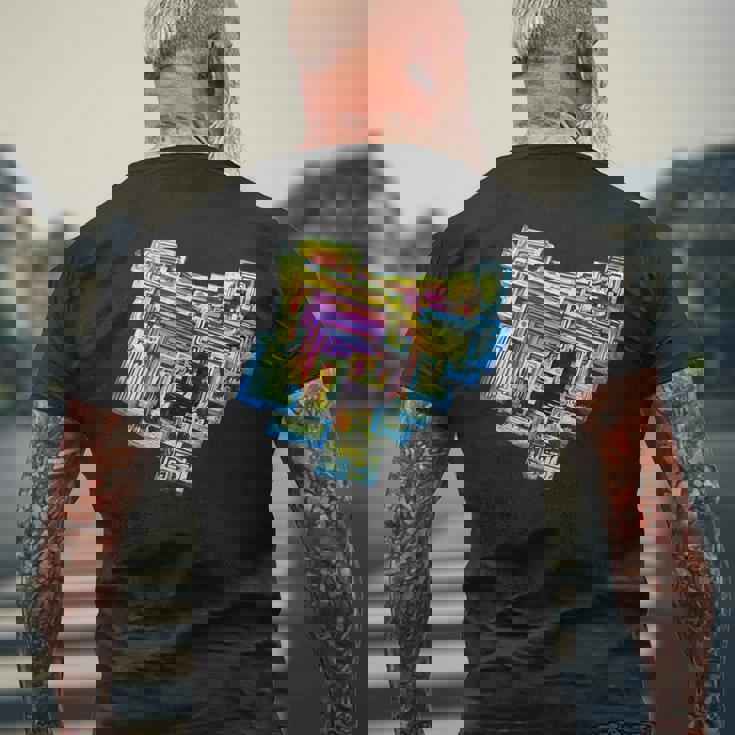 ミネラル愛好家やクリスタルアディクトのためのビスマスtシャツ メンズTシャツ バックプリント 高齢者への贈り物