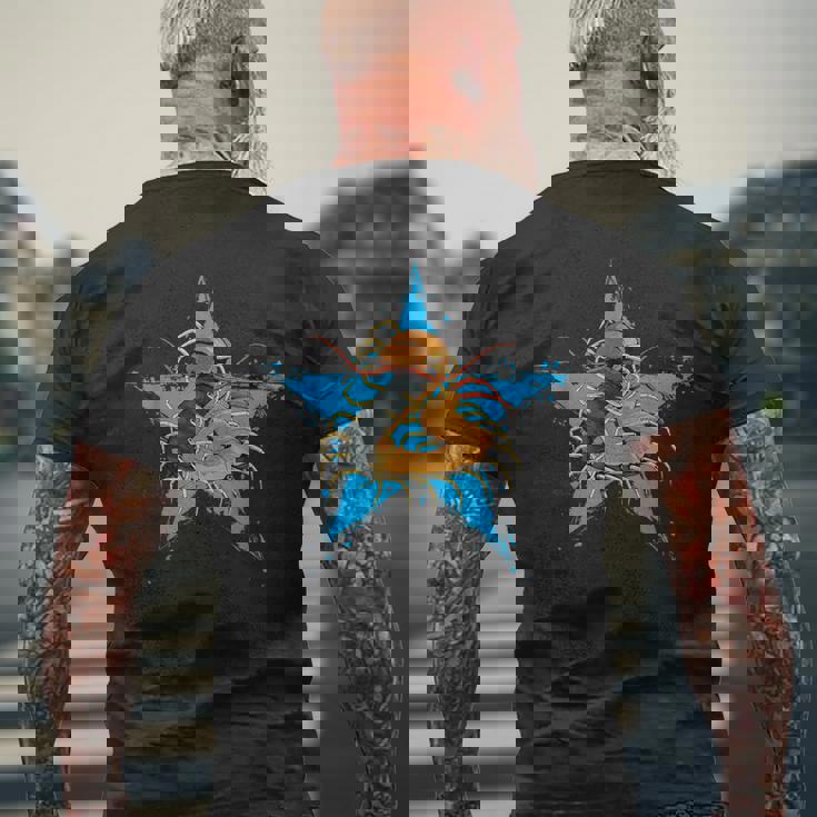 ムカデ スターデザイン ムカデ 恋人 ムカデ メンズTシャツ バックプリント 高齢者への贈り物