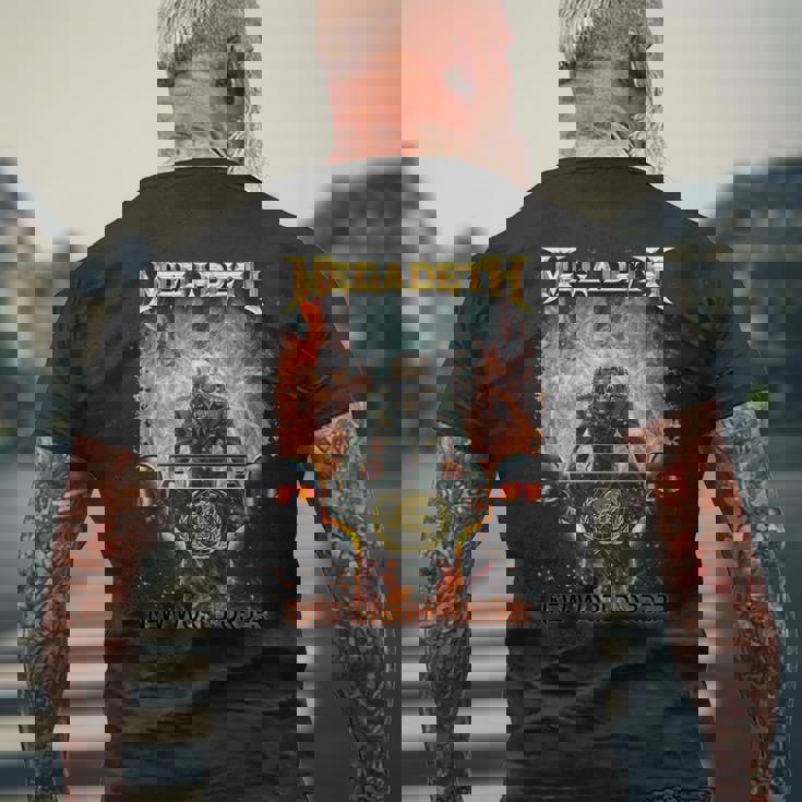 メガデス 新世界秩序 長袖tシャツ メンズTシャツ バックプリント 高齢者への贈り物