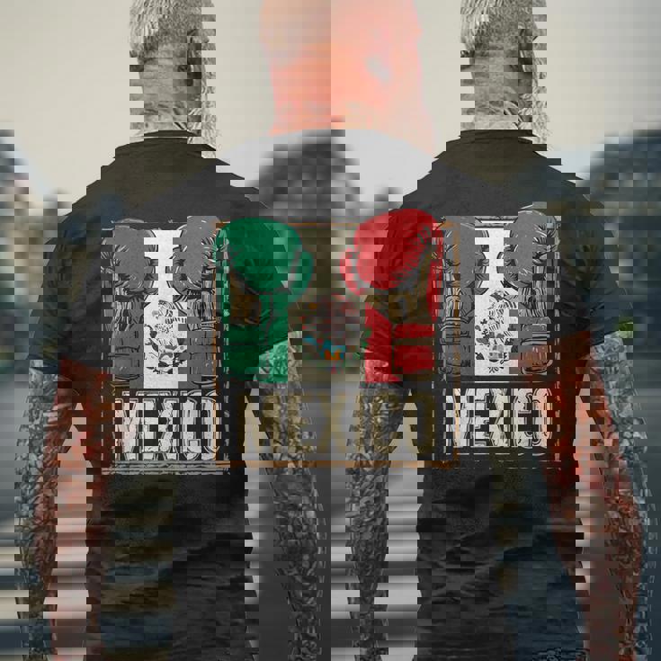 メキシコ ボクシンググローブ メキシコプライド スポーツファン ボクサーメンズ メンズTシャツ バックプリント 高齢者への贈り物