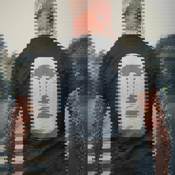 モアイ メンズTシャツ バックプリント 高齢者への贈り物