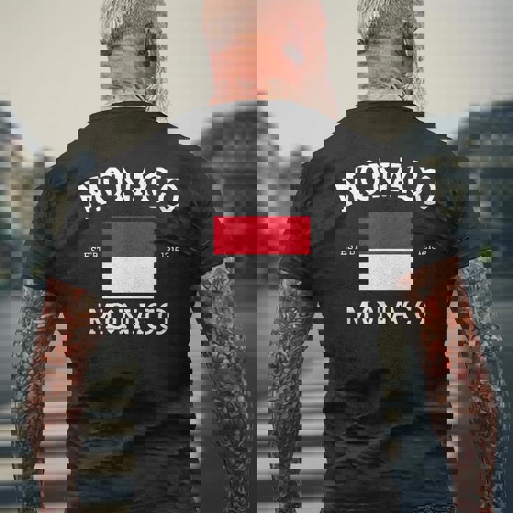 モナコの歴史 メンズTシャツ バックプリント 高齢者への贈り物