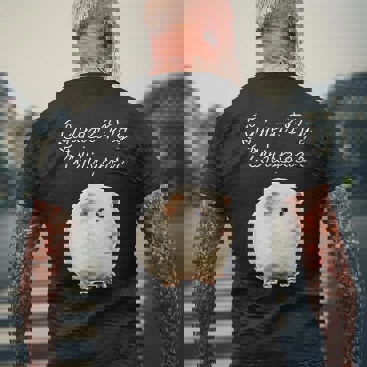 モルモット ウィスパラー アメリカモルモット メンズTシャツ バックプリント 高齢者への贈り物