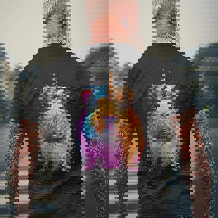 モルモット ユニコーン ギニコーン 面白い ペット モルモット好き 長袖tシャツ メンズTシャツ バックプリント 高齢者への贈り物