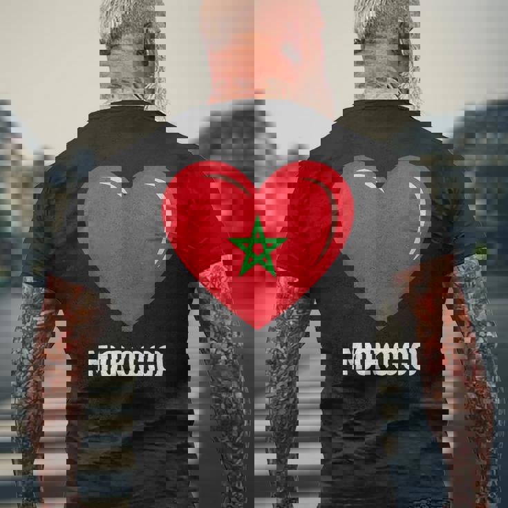モロッコ国旗シャツ メンズTシャツ バックプリント 高齢者への贈り物