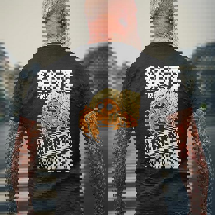 ヤドカリを救う メンズTシャツ バックプリント 高齢者への贈り物