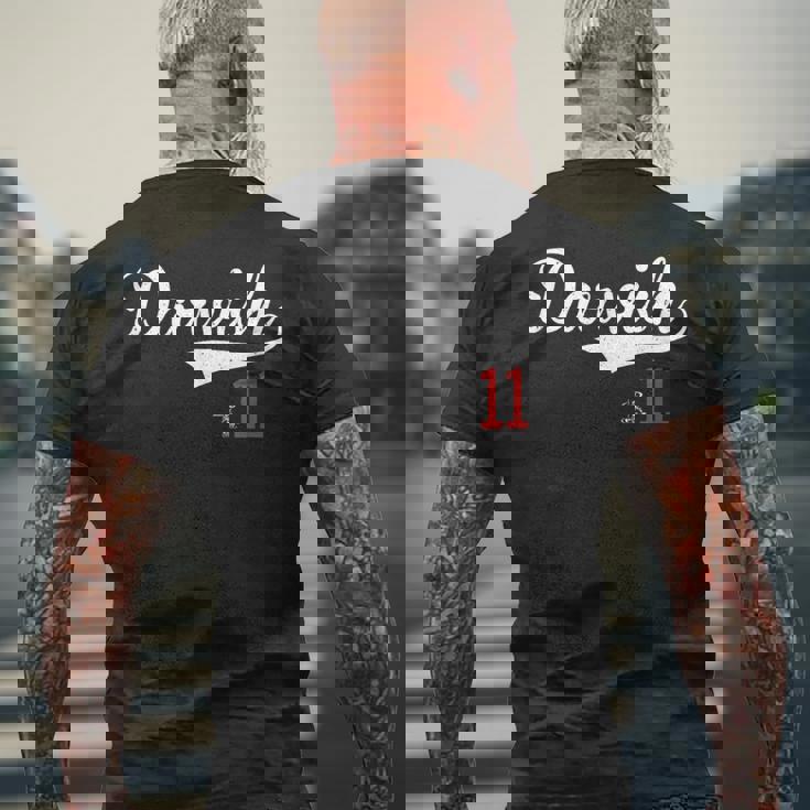 ユウ・ダルビッシュ・ヴィンテージ・ゲームデー メンズTシャツ バックプリント 高齢者への贈り物