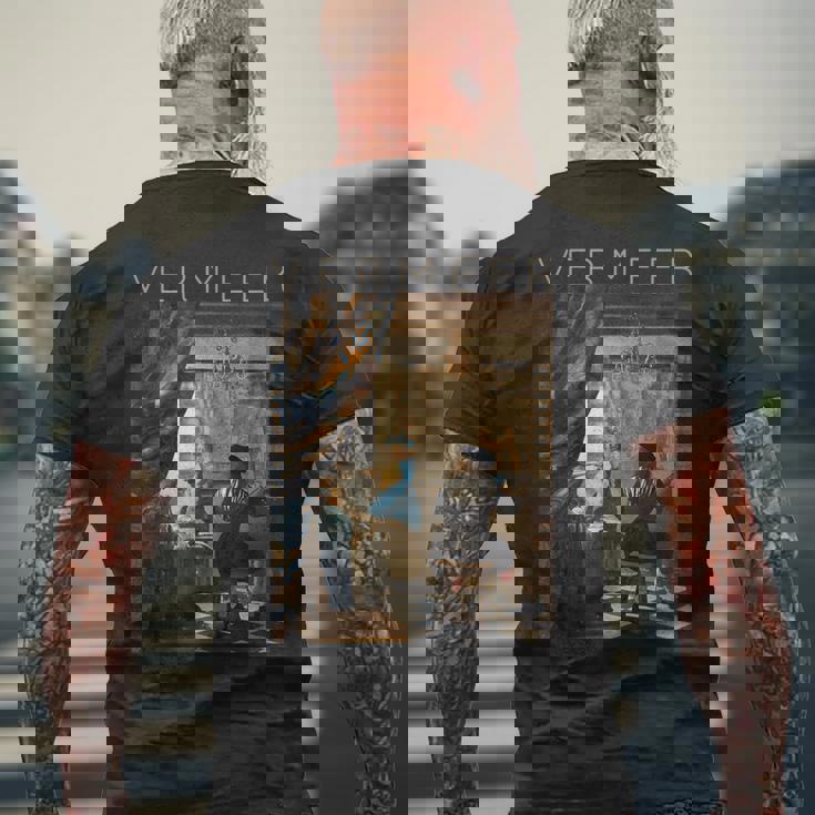 ヨハネス・フェルメール 絵画の芸術 メンズTシャツ バックプリント 高齢者への贈り物