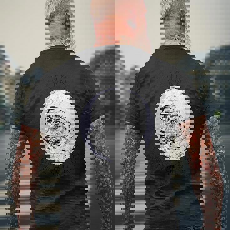 ライカ 宇宙犬 ソ連 メンズTシャツ バックプリント 高齢者への贈り物