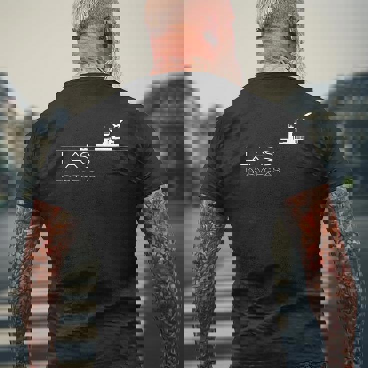 ラスベガス空港コードお土産ギフト Las メンズTシャツ バックプリント 高齢者への贈り物