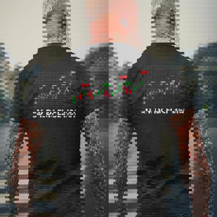 ラッキー株取引 Buy Lowell High Luckytock Trading メンズTシャツ バックプリント 高齢者への贈り物