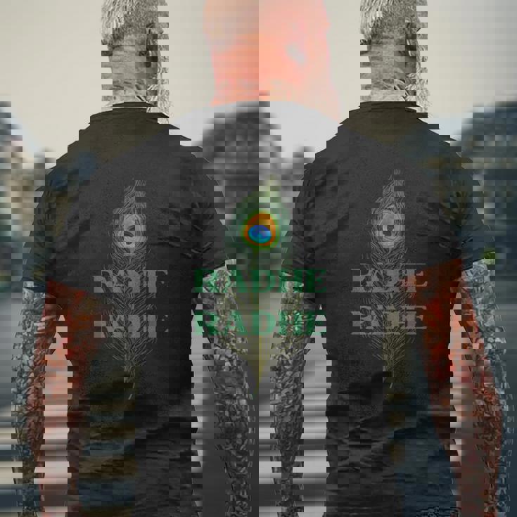 ラデ ラデ ヒンディー語 インド ブラジュ 表現 挨拶 クリシュナ メンズTシャツ バックプリント 高齢者への贈り物