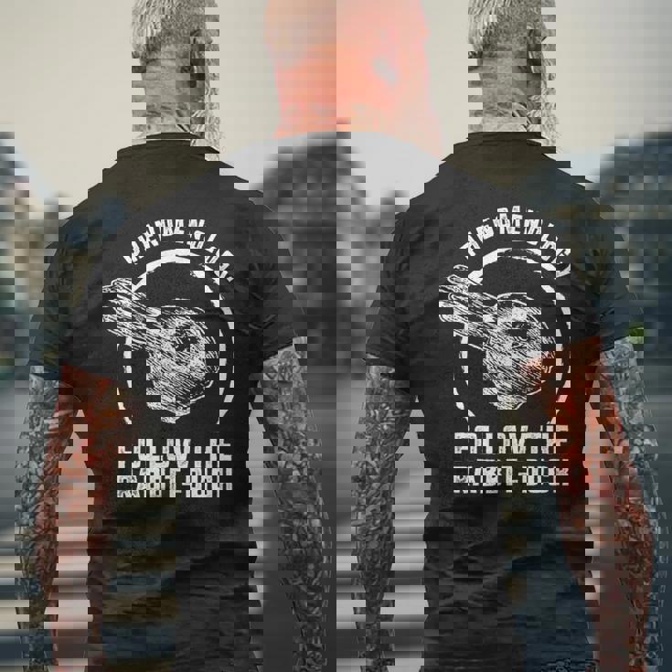 ラビットダックに従う ウィトゲンシュタインの哲学 メンズTシャツ バックプリント 高齢者への贈り物